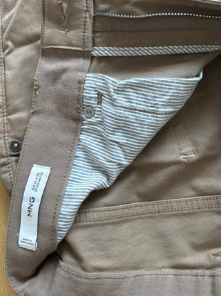 Pantalón MANGO Talla 42 Marrón Tipo Pitillo hombre