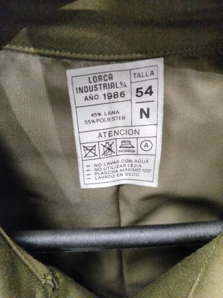 Gabardina Militar ET Verde Talla 54 N