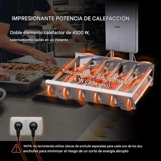 Freidora Doble Industrial 12L 6KW Grifo de drenaje
