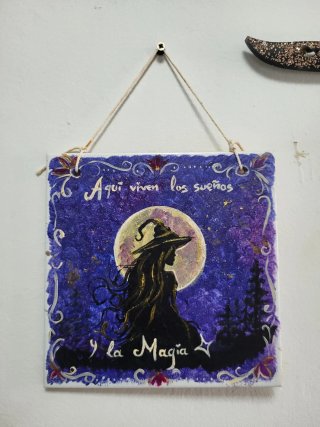 Azulejo pintado a mano Sueños y Magia