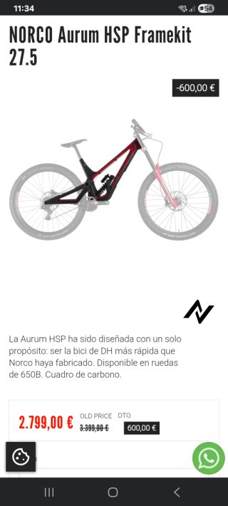 Bicicleta Descenso Norco Aurum HSP