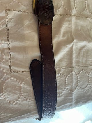 Cinturón de cuero marrón 80cm