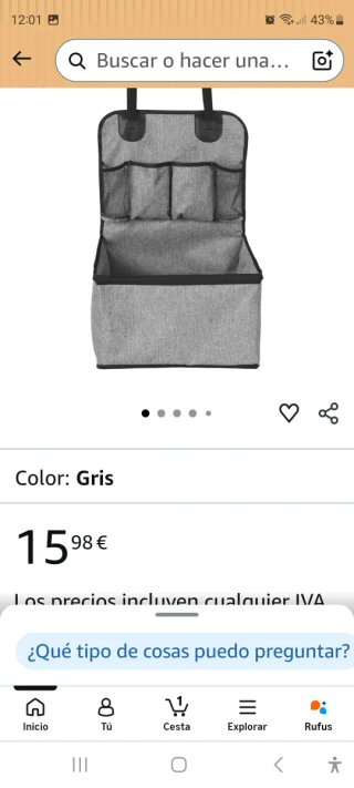 Transportín para perro gris