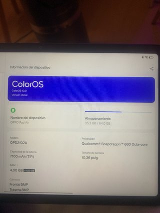 Oppo Tablet Gris/Morado