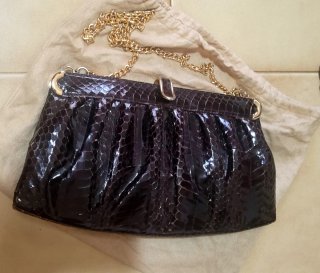 Borsa pelle coccodrillo vintage anni '70