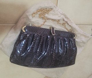 Borsa pelle coccodrillo vintage anni '70