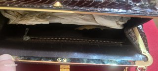 Borsa pelle coccodrillo vintage anni '70