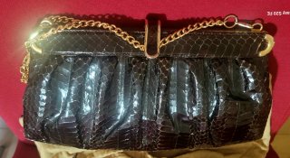 Borsa pelle coccodrillo vintage anni '70