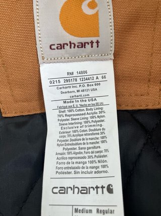 Active jacket  Carhartt rework color mostaza