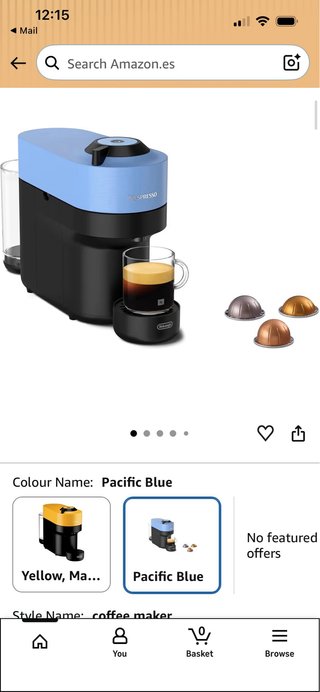 Cafetera Nespresso Vertuo Pop Azul