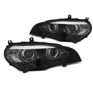 Faros Full LED Angel Eyes DRL Negros con AFS para