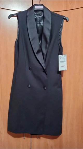 Vestido ZARA BASIC negro talla S