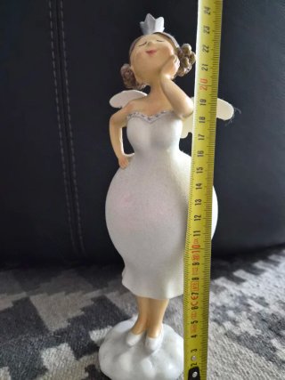Statuetta ceramica angelo principessa