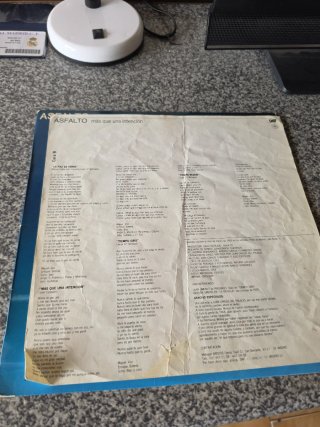 Disco Vinilo Asfalto - Más que una intención
