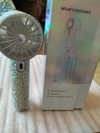 Ventilador de mano portátil  diamantes