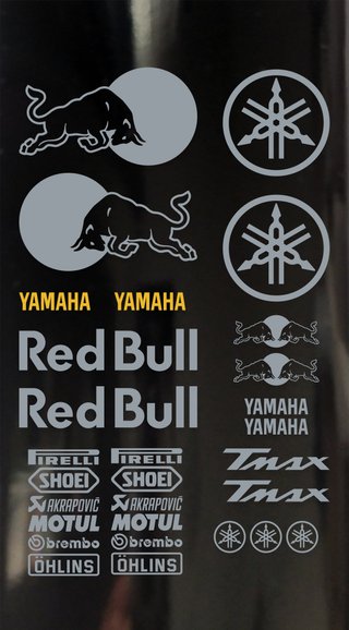 Pegatinas adhesivo RED BULL para moto YAMAHA TMAX