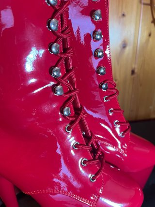 Botines Pole Dance Rojo Talla 38