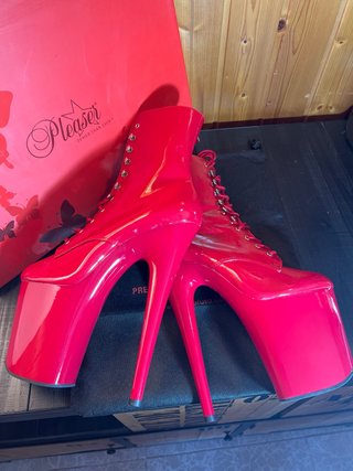 Botines Pole Dance Rojo Talla 38
