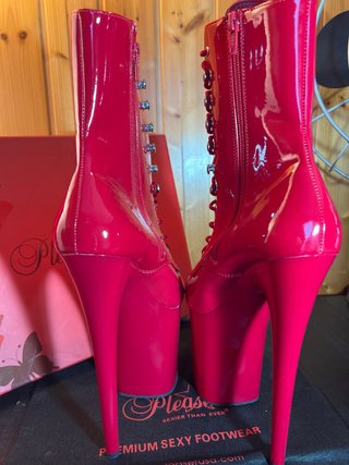 Botines Pole Dance Rojo Talla 38
