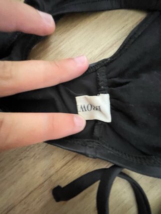 Bikini negro metalizado