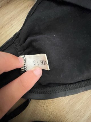 Bikini negro metalizado