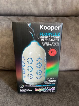 Umidificatore Kooper Floryluz Ceramica LED