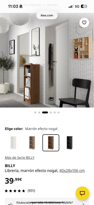 Estantería Billy Ikea Marrón