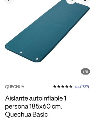 Colchón autoinflable Quechua 1 persona