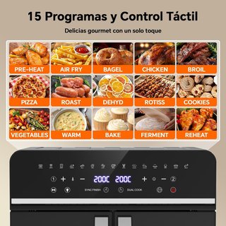 Freidora Aire XL Airfryer 23L Horno Doble Puerta