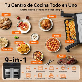 Freidora Aire XL Airfryer 23L Horno Doble Puerta