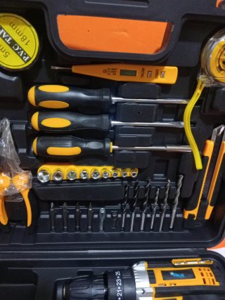Maletín Herramientas y Taladro Percutor 21V