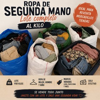 Lote Ropa Segunda Mano - 4/5 Bolsas