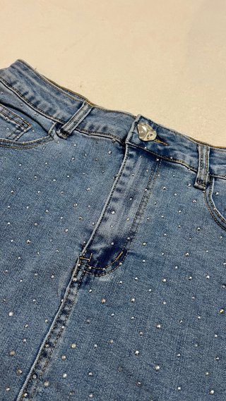 Falda vaquera azul con brillos Talla M/L Nueva