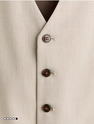 Chaleco de traje beige slim fit. Nuevo. Talla 48