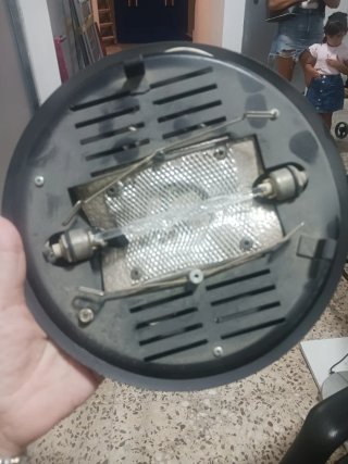 2 Lámparas de pie gris y negro metal/plástico