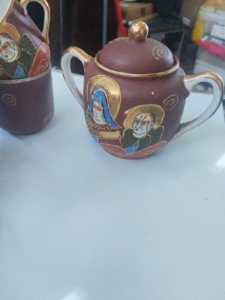 Juego de té porcelana Satsuma japonés