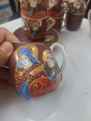 Juego de té porcelana Satsuma japonés