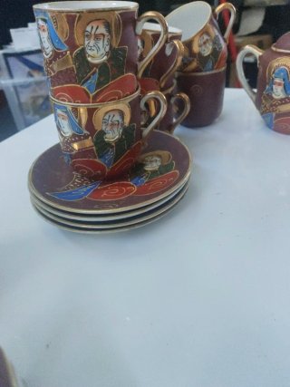 Juego de té porcelana Satsuma japonés