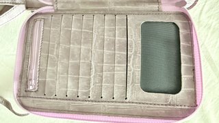 Bandolera lila efecto piel cocodrilo