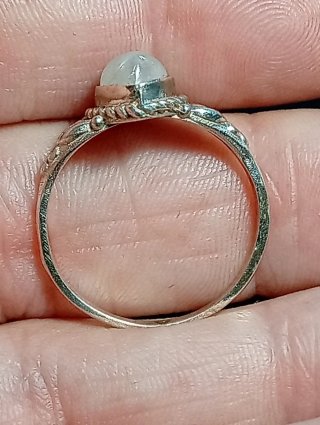 Anillo Plata Ley piedra luna