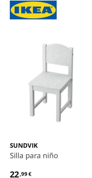 Mesa y Silla Infantil IKEA Blanca
