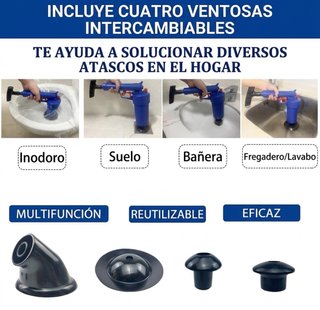 Desatascador Aire Comprimido (NUEVO) PaoPaoTong