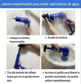 Desatascador Aire Comprimido (NUEVO) PaoPaoTong