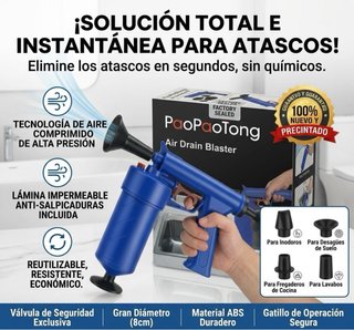 Desatascador Aire Comprimido (NUEVO) PaoPaoTong