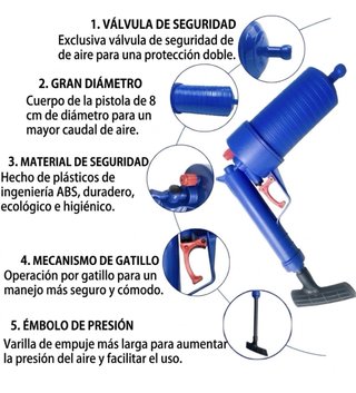 Desatascador Aire Comprimido (NUEVO) PaoPaoTong