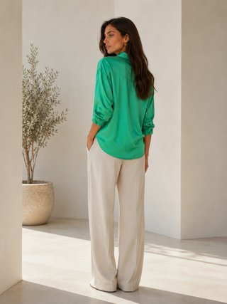 Camisa verde Massimo Dutti