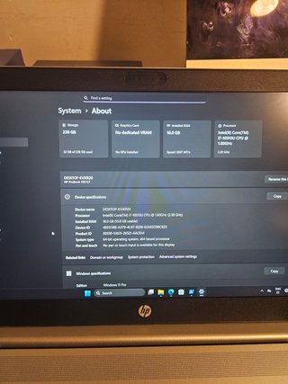 Portátil HP ProBook i7 10ª Gen 16GB RAM