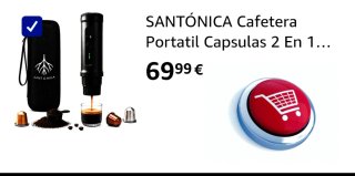 Cafetera Portátil Cápsulas y Molido