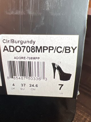 Zapatos Pole Dance Granate Talla 37