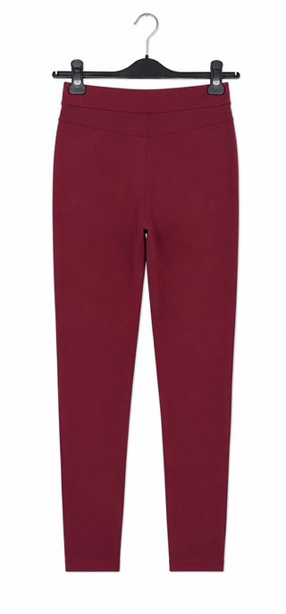 Pantalones leggins rojos con detalle lateral